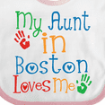 thumbnail image 4 of Inktastic My Aunt in Boston Loves Me Boys or Girls Baby Bib, 4 of 4