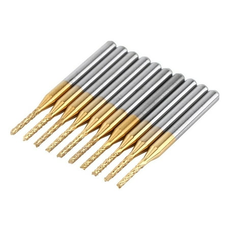 

10pcs 1.5mm End Mill End Milling Cutter CNC Embossing Bit Tungsten Coating 1/8