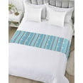 thumbnail image 5 of Xipuska Blue Red Boho Bed Runners for Queen Size Bed, Decorative Bed Throws for Foot of Bed, Vintage Ethnic Tribe Abstract Art Bed Runner Sofa Throw Bedding Scarf Protector Slipcover for Bedroom, 5 of 6