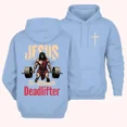 thumbnail image 3 of Jesus Deadlifter Hoodie – 2-Sided Christian Fitness Graphic Hoodie – Fleece Casual Pullover – Workout Faith Inspired Trendy Top – Gift for Him & Her, 3 of 6