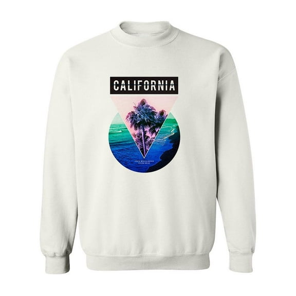 Cali Beach Design. Sweatshirt Men -Image by Shutterstock, Male XX-Large