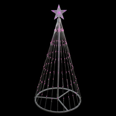 6' Red and Green Lighted Show Cone Christmas Tree Outdoor Decoration ...