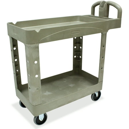 Rubbermaid Commercial Products 3 Shelf - Rubbermaid Commercial, RCP450088BG, Two Shelf Service Cart, 1 Each, Beige