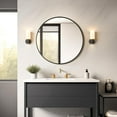 thumbnail image 3 of USHOWER 30" Black Circle Mirror – Metal Frame, Modern Round Over-Sink Glass for Vanity, Hall, Bedroom, Entry, 3 of 3