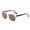 Gold Frame Brown Lens, variant on Modern Design Flat Lens Metal Frame Fashion Sunglasses for Men and for Women