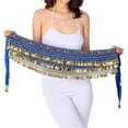 thumbnail image 3 of SDFGTstore Belly Dance Hip Scarf With Gold Coins Belly Dance Belt Waist Chain, 3 of 12
