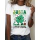 thumbnail image 1 of Camiseta De Verano Para Mujer, Moda Informal, Ropa Cómoda, Camisetas De Manga Corta MLucky St. Patrick'S Day & Nurse'S Day &JUSTA LITTLE PINCH Print Crew Neck T-shirt, Four seasons casual short-slee, 1 of 7