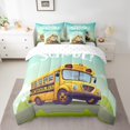 thumbnail image 2 of YST , Autobus Scolaire, Ensemble de Literie, Cartoon Bus, 7 Pcs, Lit Simple, 2 of 5