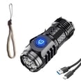 thumbnail image 2 of RXIRUCGD Flashlight Bright Rechargeable Ultra-bright Small Portable Outdoor Lighting Shooting Household Mini Three-eye Small Steel, 2 of 7