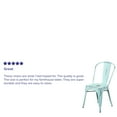 thumbnail image 5 of Merrick Lane Indoor/Outdoor Green-Blue Stacking Metal Dining Chair with Single Slat Back and Distressed Powder Coated Finish, 5 of 13