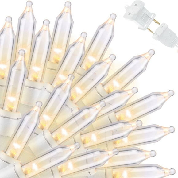 Guirnalda de luces navideñas LAMPHOME, 31.9 pies, 150 pulgadas, color blanco cálido