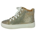thumbnail image 3 of Shoe Fash Women's Fashion Rhinestone High Top Lace Up Sneaker Shoes Champagne-777, 10, 3 of 3