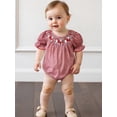 thumbnail image 4 of BemeyourBBs Baby Girls Romper Short Sleeve Plaid Embroidery Animal Summer Bodysuit, 4 of 9