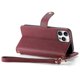 thumbnail image 4 of For iPhone 16 Pro Case RFID Blocking Zipper Pocket Leather Wallet Phone Cover - Grey, 4 of 5