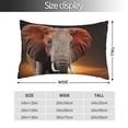 thumbnail image 2 of Fotbe Elephant Sunset in Kenya Funda de Almohada Decorativa Estilo Occidental, Lujo en Algodón, Fundas para Almohadas King, Cojín Estampado para Decoración del Hogar-16"x24", 2 of 6