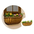 thumbnail image 6 of kjfeif 2PCS Trough Coco Liners for Planters Wall Basket 30inch, Replaceable Coconut Fiber Plant Basket Liner for Plant Hanging Basket, Garden Flower Vegetables Pot, 6 of 9