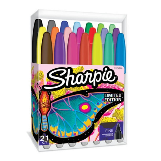 Sharpie Permanent Markers Fine Point Assorted Colors 21 Count Walmart Com Walmart Com
