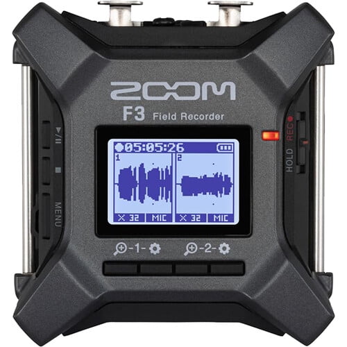Zoom F3 2-Input / 2-Track Portable Field Recorder Bundle With BTA-1 Bluetooth Adapter + MDR-7506 Professional Stereo Headphones + More