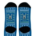 thumbnail image 3 of ThisWear Pun Gifts It's Time for Llamakkah Socks Fun Jewish Gifts Chanukah Socks 1-Pair Novelty Crew Socks, 3 of 5