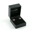 thumbnail image 4 of Gold Coast Pink Sapphire Cushion Cut Platinum Plated Halo Earrings, 4 of 5