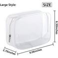 thumbnail image 2 of 5 Pack Clear Plastic Zippered Toiletry Carry Pouch TSA Approved Toiletry Bag Portable Cosmetic Makeup Bag for Vacation, Bathroom and Organizing (White, Large), 2 of 7