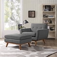 thumbnail image 2 of Hawthorne Collections Chaise d'Appoint en Tissu avec Pouf Gris, 2 of 6