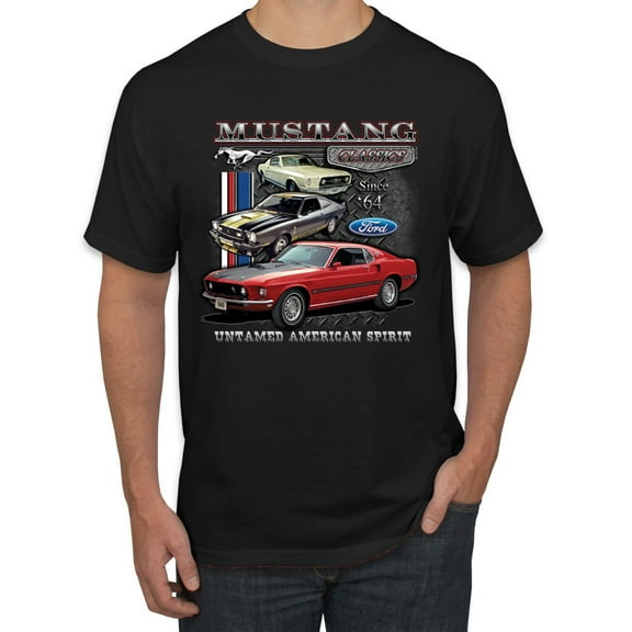 Wild Bobby Ford Mustang Untamed Spirit Mens Cars and Trucks Men Tee