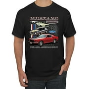 Wild Bobby, Ford Mustang Untamed Spirit Mens Cars and Trucks Graphic T-Shirt, Black, Medium