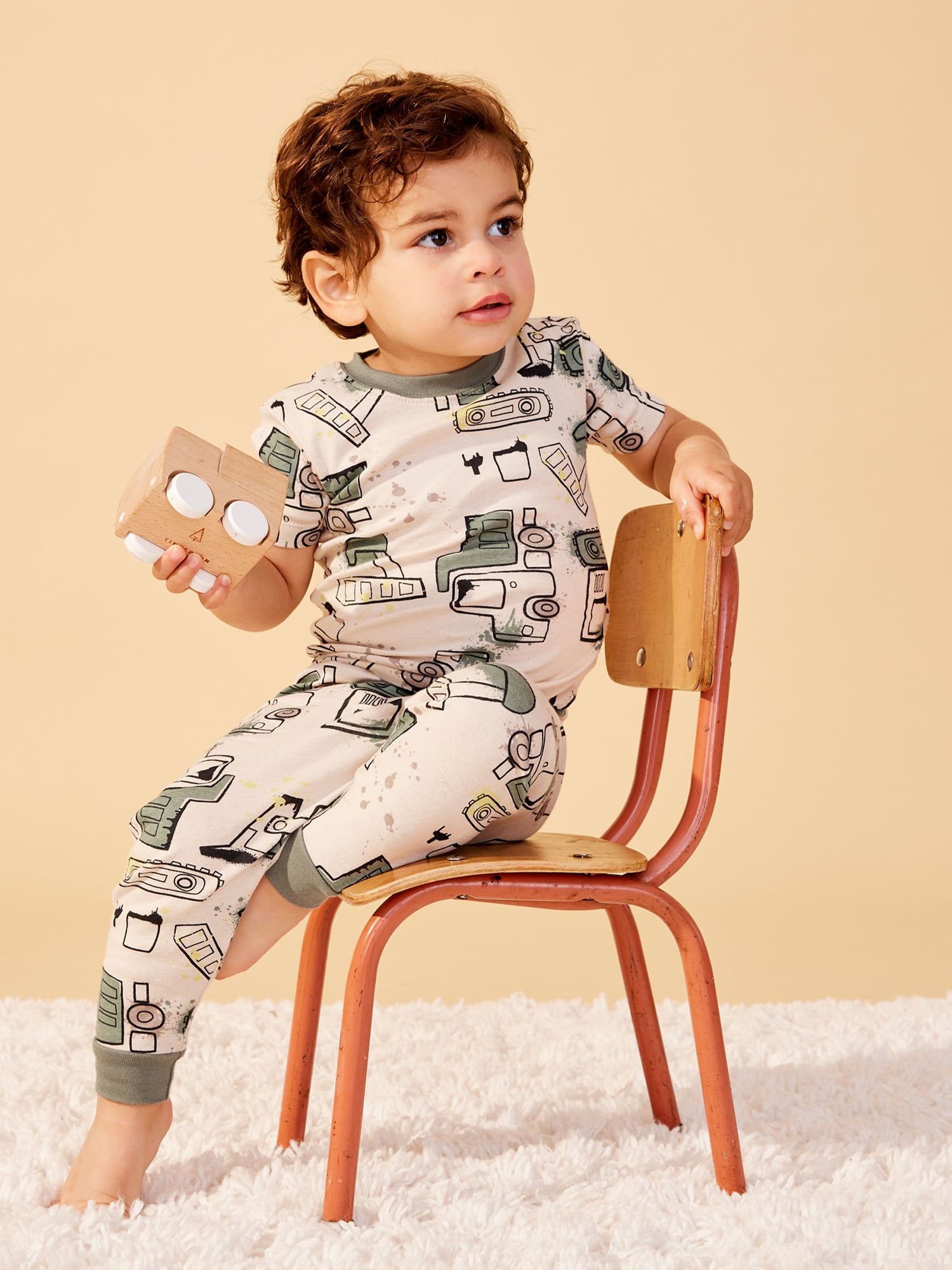 Little Star Organic Baby & Toddler Boys 4Pc Short Sleeve Snug Fit  Sleepwear, Size 9 Months-5T 