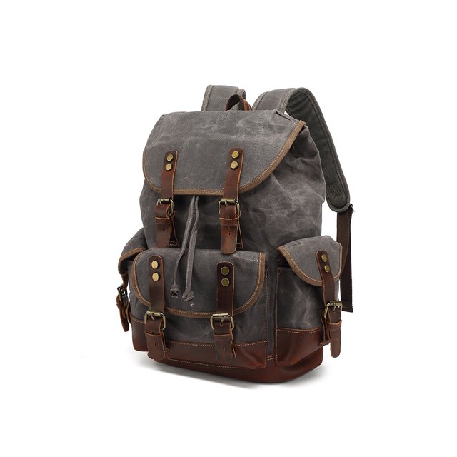 Guardurnaity de lona Reemplazo Multi-bolsillo Doble correa Estilo simple Gran capacidad Viaje Universidad escolar Mochilas Tipo 11