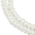 thumbnail image 4 of Electroplated Shell Pearl Beads Strands Rondelle Polished White 5x3mm Hole: 0.7mm about 117pcs/strand 15.91''(40.4cm), 4 of 5