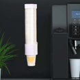 thumbnail image 5 of Water Dispenser Cup Holder Wall Mount | Hangable Plastic Dispenser | Holds 70 Disposable Paper or Plastic Cups | Tape & Screw Installation | White | Office, Kitchen, Party Supplies, 5 of 8