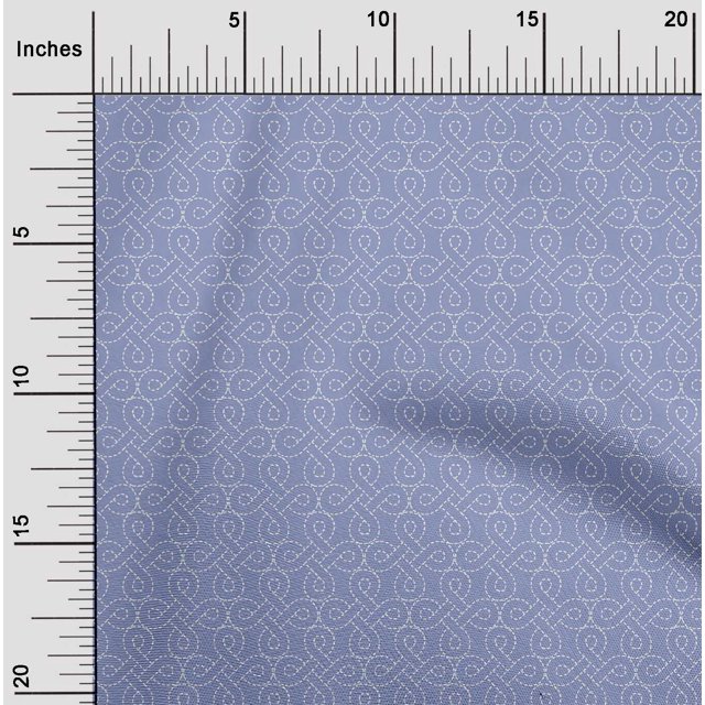 oneOone Polyester Lycra Fabric Shapes Geometric Sashiko Printed Craft Fabric BTY 56 Inch Wide