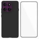 thumbnail image 1 of For Motorola Edge 60 Pro 5g Tpu Case Matte Back Cover With Tempered Glass (big Hole Lens), 1 of 5