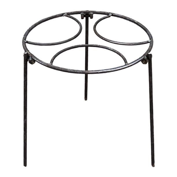 Soporte para ollas con trípode para fogatas, patas plegables, soporte para sartenes y woks, multifuncional para fuego abierto 34 centímetros