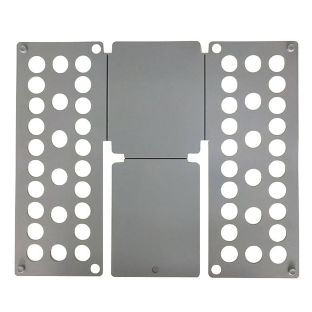 Tabla de plástico para doblar ropa, camisas de niños, herramienta de almacenamiento para el hogar (gris)