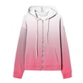 thumbnail image 6 of Juslio Womens Hoodies Womens Winter Coats Zipper Casual Long Sleeve Outerwear Pink, 6 of 6