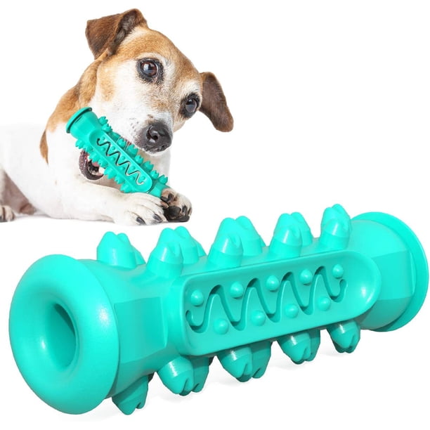 Cepillo de dientes para perros, juguete masticable multifuncional para limpiar molares de cachorros, palillo dental, juguete para el cuidado bucal de perros pequeños y medianos (azul)