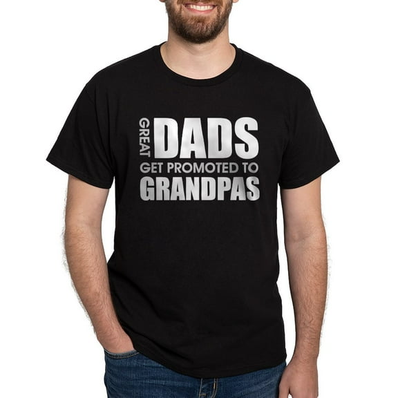 CafePress - Great Dads Get Promoted To Grandpas T Shirt - Men's Classic Graphic Cotton T-Shirt