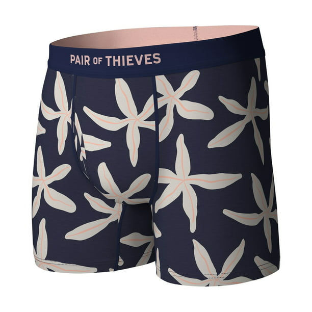 Pair of Thieves Mens Super Soft Underwear Boxer Briefs, Blue, Small ...