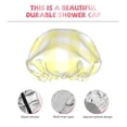 thumbnail image 4 of Lemon Yellow Checkboard A Shower Cap, Reusable Bath Hair Hat for all Hair Lengths Hair Cover with Elastic Band Double Waterproof Layers Bathing Hat, 4 of 5