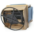 thumbnail image 3 of Foundations SafeRocker Standard Glider Nursery Rocking Chair, Wood Base, Storage Pockets, Blue, 3 of 5