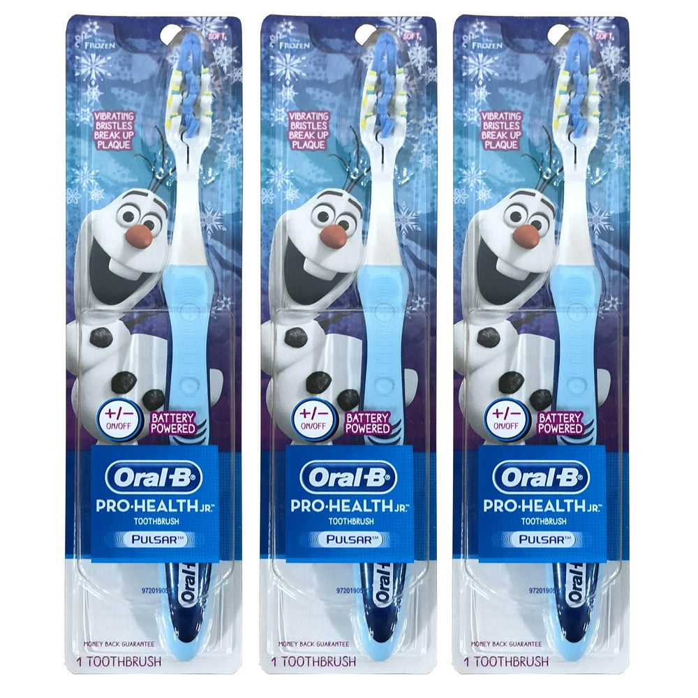 OralB ProHealth Jr Disney Frozen Pulsar Manual Toothbrush, 3 Pack