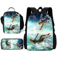 thumbnail image 2 of Juego de 3 piezas de The Legends of Zeldas para niños y niñas, mochilas escolares de gran capacidad, bolso de hombro, estuche para lápices, regalo, 2 of 5