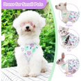 thumbnail image 3 of Cute Floral Dog Harness Dress and Leash Set for Small Dog Cats Girl Puppy Bowknot Princess Birthday Dress Summer Female Pet Small Dog Clothes Lace Doggie Kitten Outfits Apparel, 3 of 8