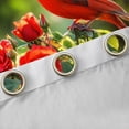 thumbnail image 4 of Manfei Cardinal Bird Curtains Pack of 2 (42x84 Each),Romantic Rose Flower Curtains Blackout,Pired Green Bedroom Curtains For Girl Teens,Breathable Home Decor, 4 of 6