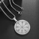 thumbnail image 1 of Collar de runa vikinga Noruega Vintage con cadena de cuerda de cuero trenzado ajustable para hombres y mujeres, joyería vikinga nórdica, regalos, 1 of 4