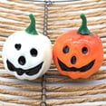 thumbnail image 4 of Calabazas de simulación Zulema utilería para fotos de relleno de cestas para festivales Acción de Gracias blanco y naranja, 4 of 8