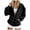 Black, variant on Full Zip Up Sweatshirt Women No Hood - Oversized Loose Casual Long Sleeve Collared Jacket 2026 Fall Winter Clothes (Grey, XL)