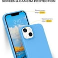 thumbnail image 3 of Compatible with iPhone 14 Case, Liquid Silicone Gel Rubber Bumper Microfiber Lining Hard Back Shockproof Protective Phone Cover for iPhone 14 6.1",Cyan Blue, 3 of 16